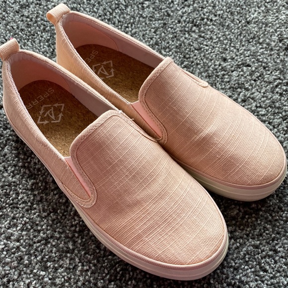 Sperry pink sparkle slip on shoes - Picture 2 of 9